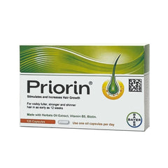 bodi Priorin bottle with capsules showing daily hair nourishment support