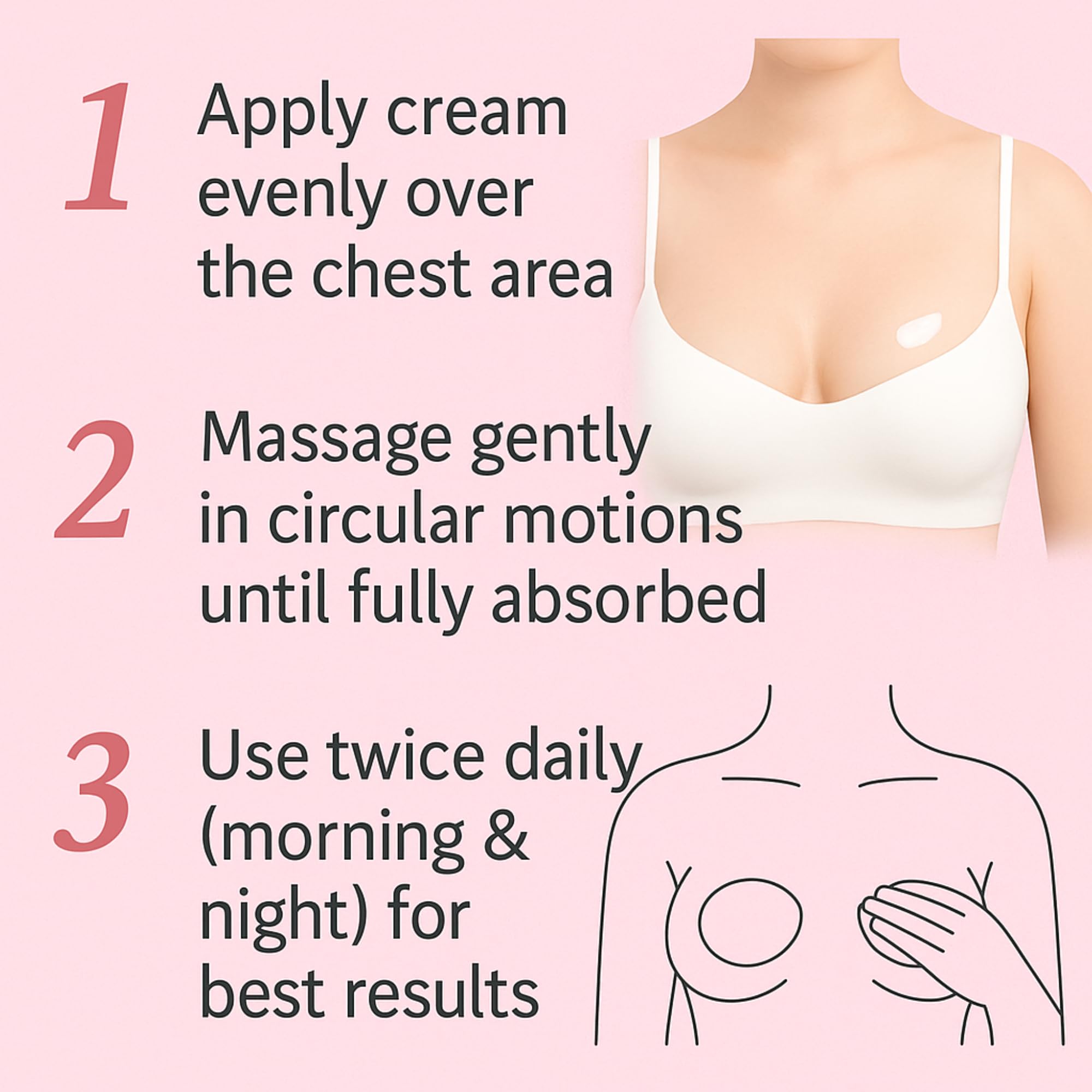 Bodied by Bella bust firming cream texture indicating quick absorption