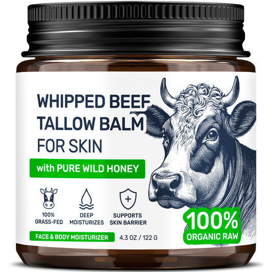 Body Art Beef Tallow Face Moisturizer jar ready for daily hydration.