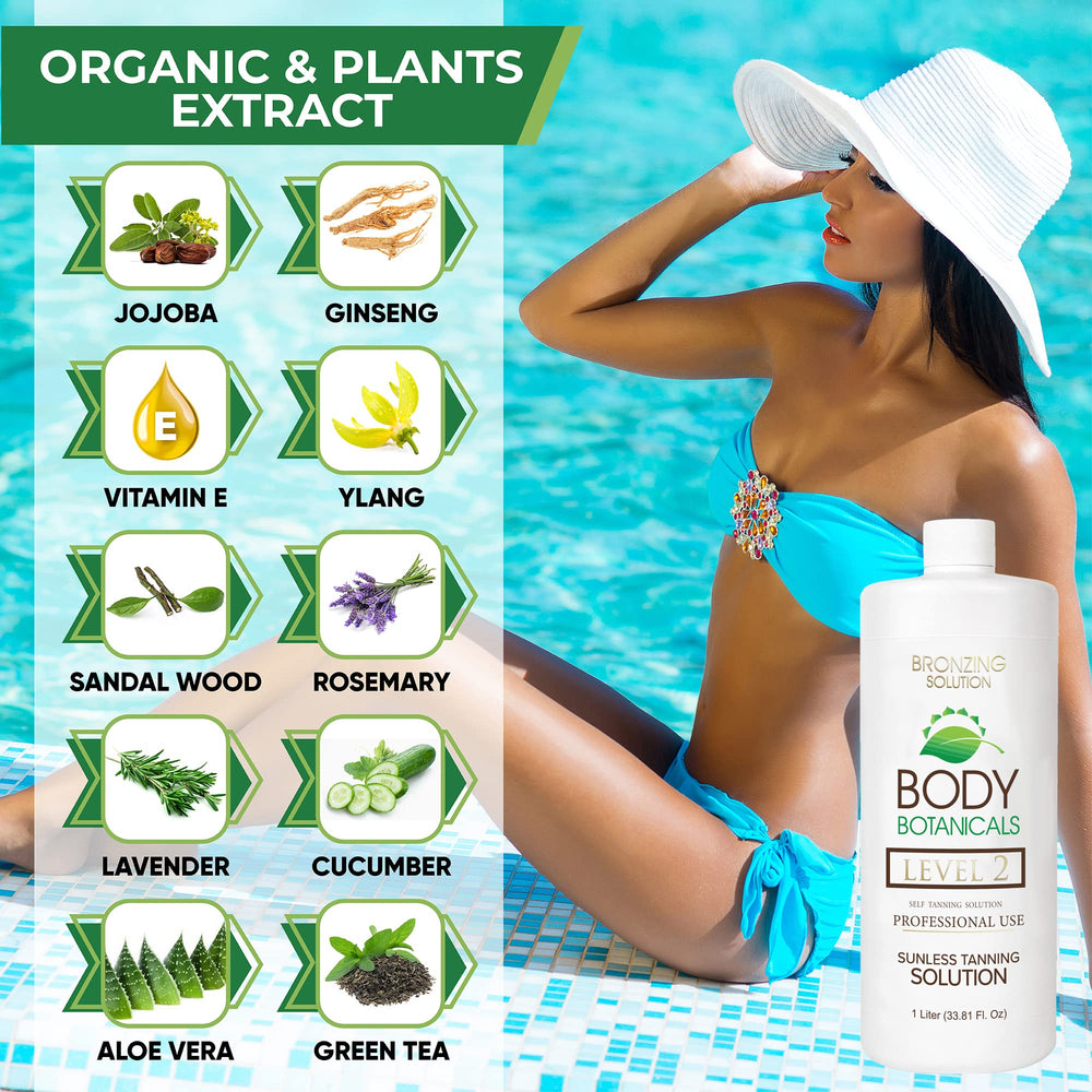 Body Botanicals sunless tanning solution dispensing action shows easy, even application.