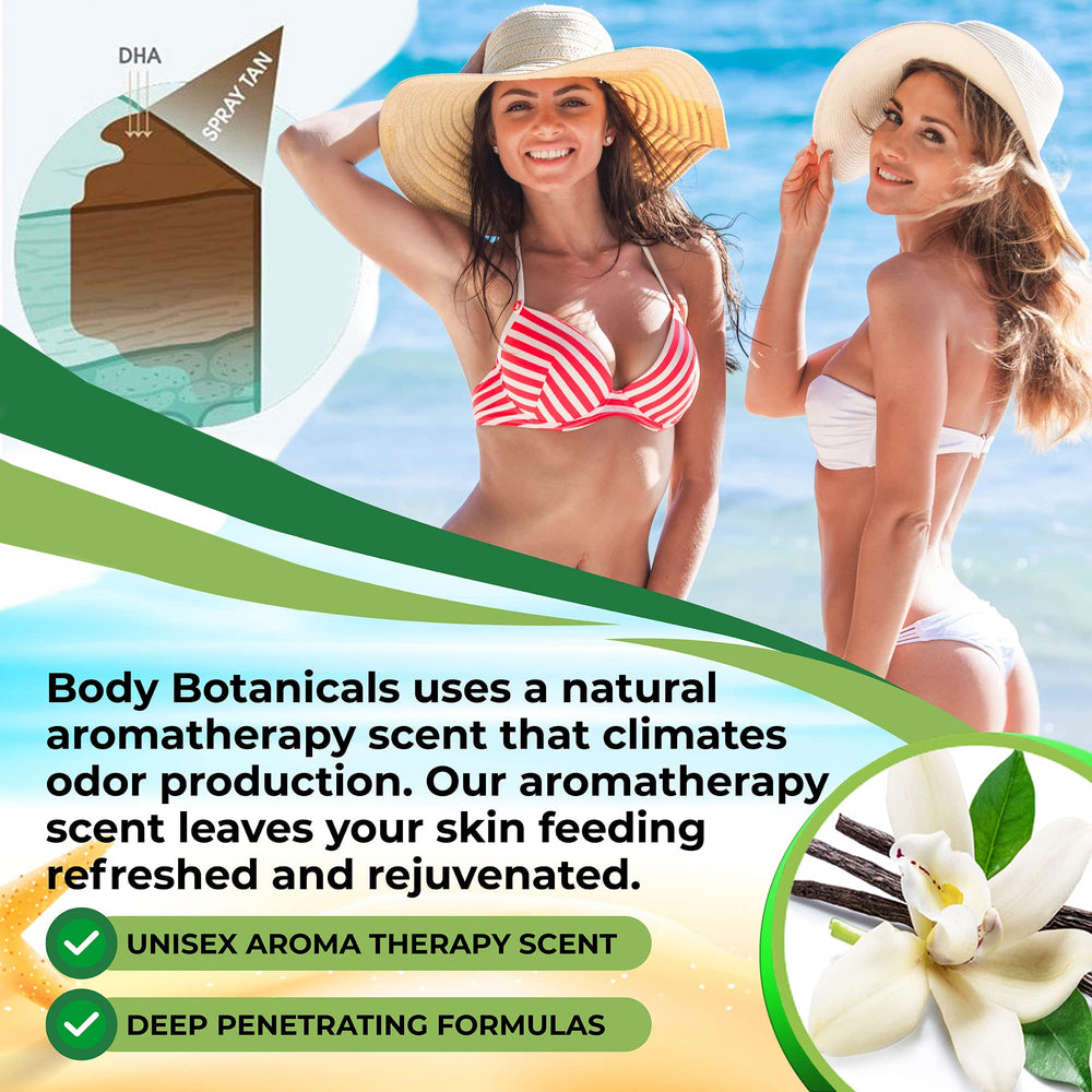 Body Botanicals sunless tanning solution anti-orange DHA delivers natural-looking color.