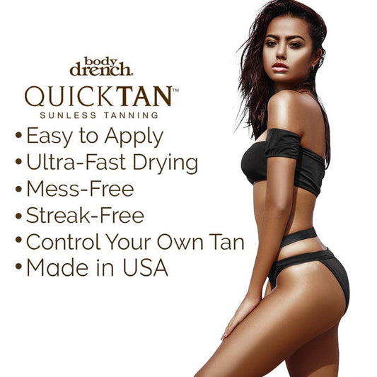 Body Drench QuickTan 360° nozzle enables even coverage on hard-to-reach areas.