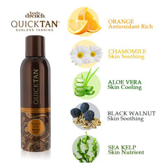 Body Drench QuickTan fast-drying spray dries quickly for easy daily routines.