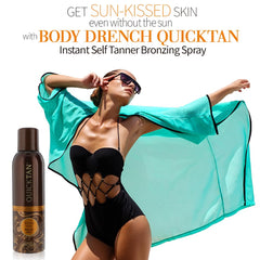 Body Drench QuickTan develops to a natural glow in 3–5 hours for depth.