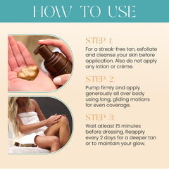 Body Drench QuickTan mousse-packaging communicates vegan, cruelty-free formula.