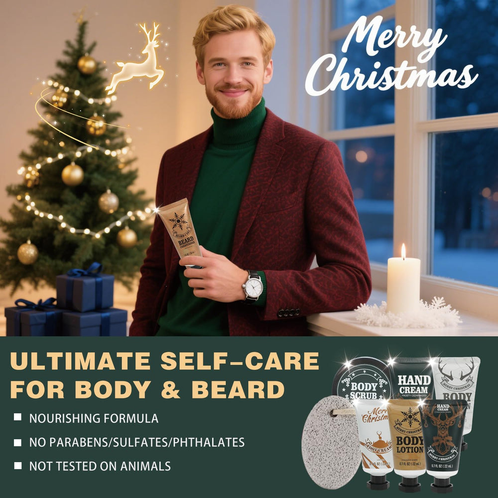 Body & Earth beard conditioner helps soften coarse facial hair.