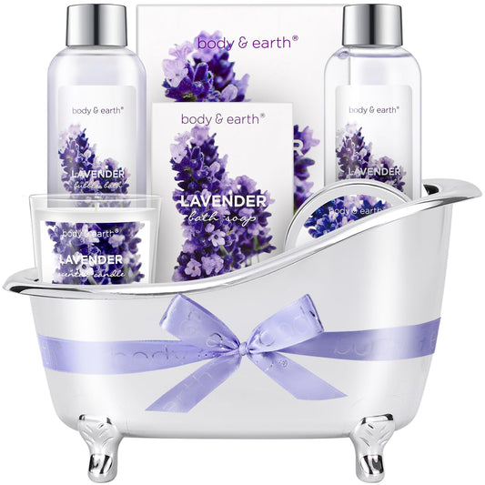 Body & Earth Lavender gift set tub for an at-home spa moment