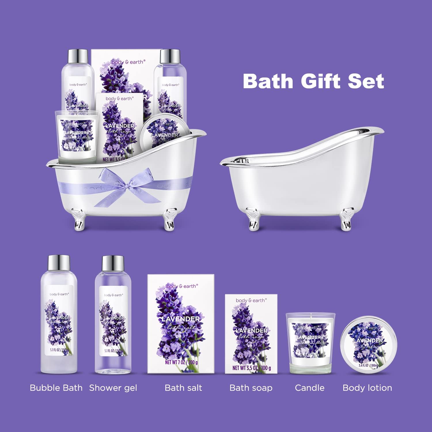 Body & Earth lavender bubble bath delivers a luxurious foamy soak