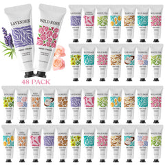 Body Earth Love 48 pack hand cream bulk on display for gifting