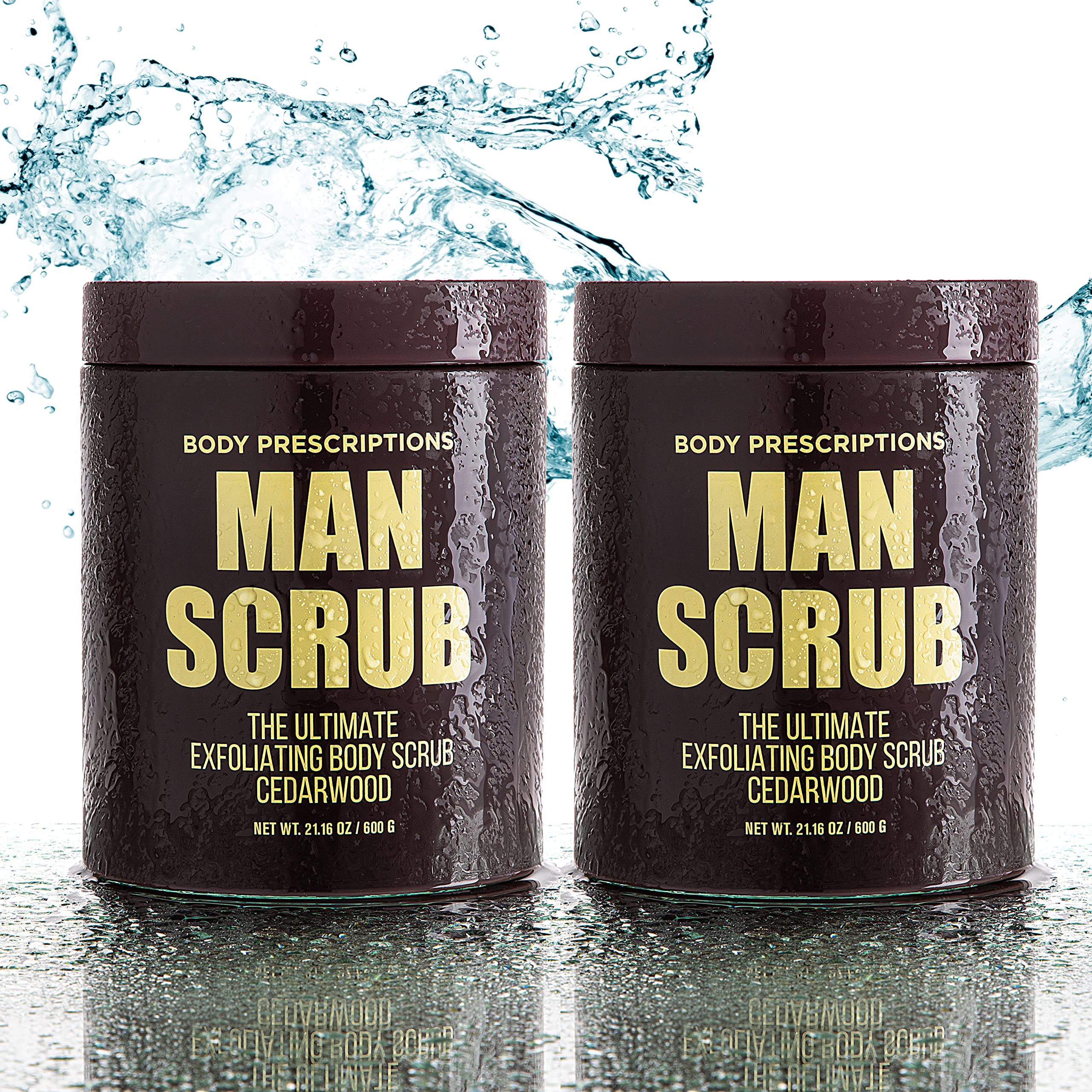 Close-up texture of Body Prescriptions exfoliating scrub shows gentle exfoliation for refreshed skin.