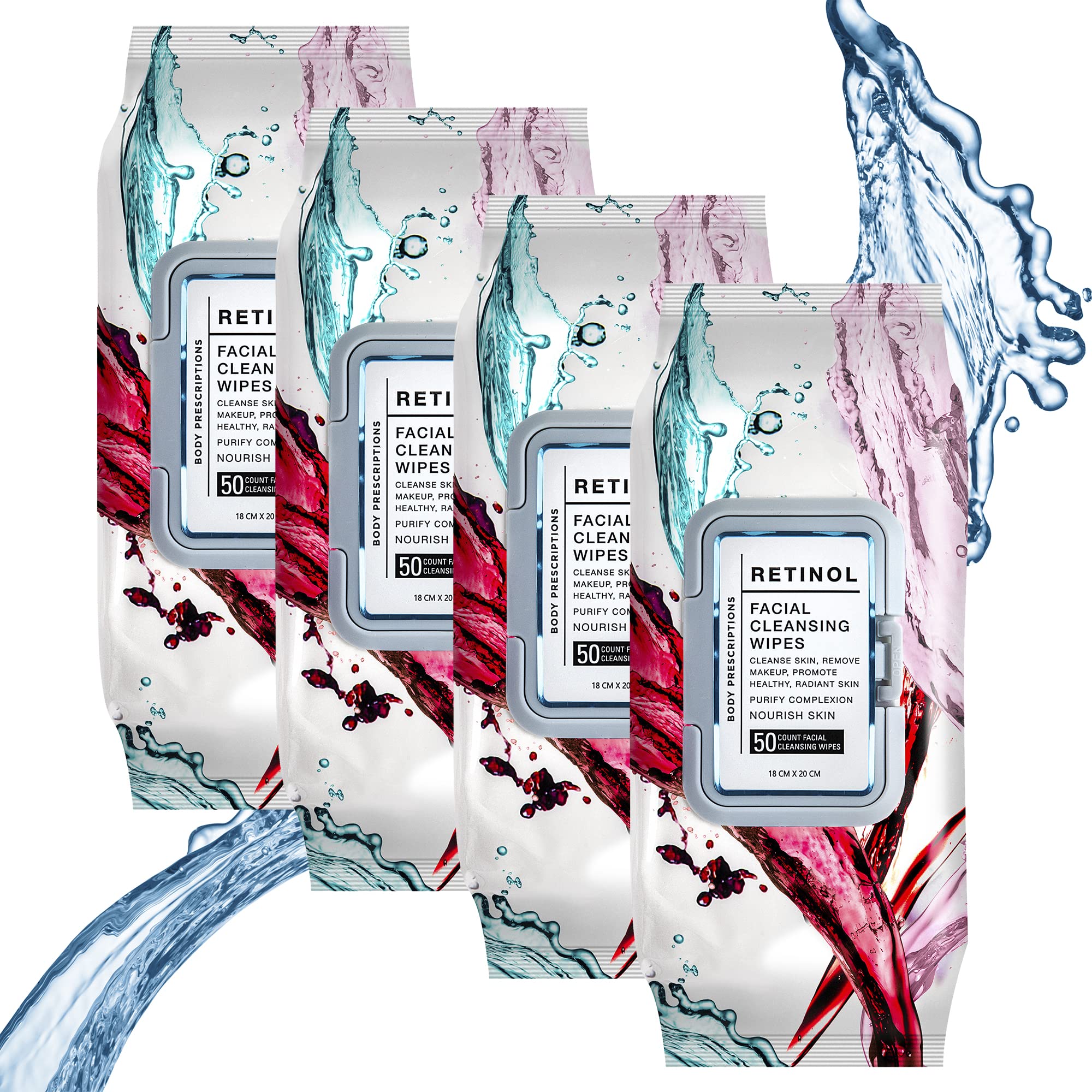 Body Prescriptions makeup cleansing wipes pack offering a refreshing, all-in-one cleanse