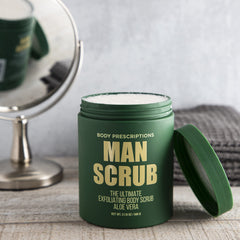 Shower-ready jar with twist-off lid highlights simple daily cleansing ritual.