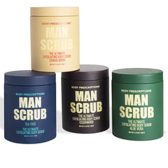 Body Prescriptions Men’s Exfoliating Scrub jar top for easy daily use