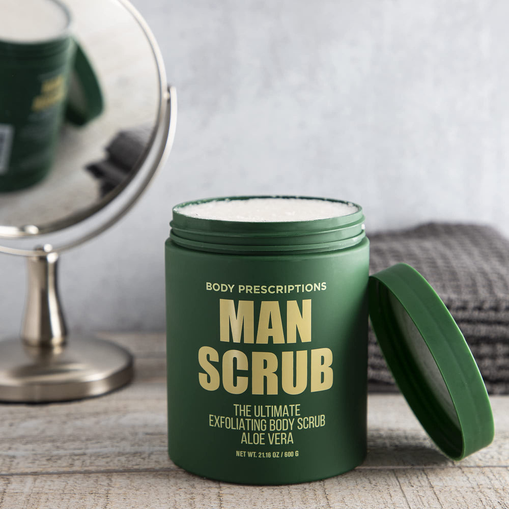 Body Prescriptions Men’s Exfoliating Scrub pack of jars highlights value
