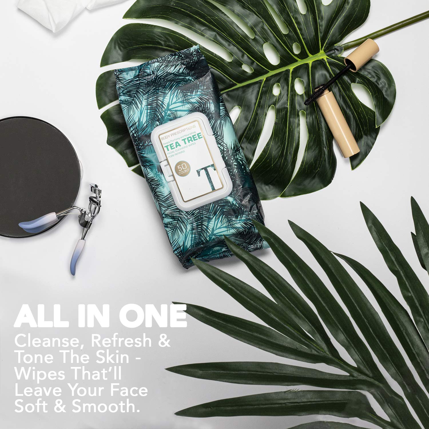 Body Prescriptions portable cleansing wipes convenient for travel, gym, or desk.