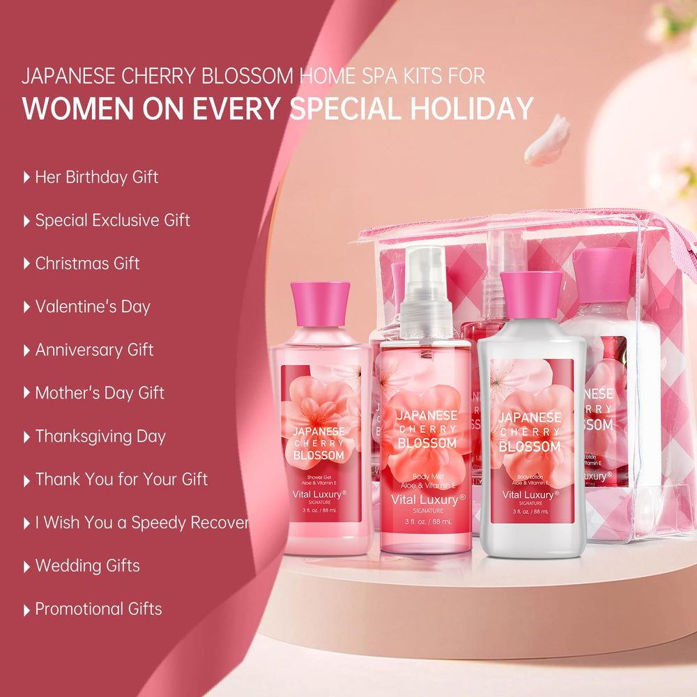 Gift-ready Bodybeau packaging with elegant cherry blossom motif.