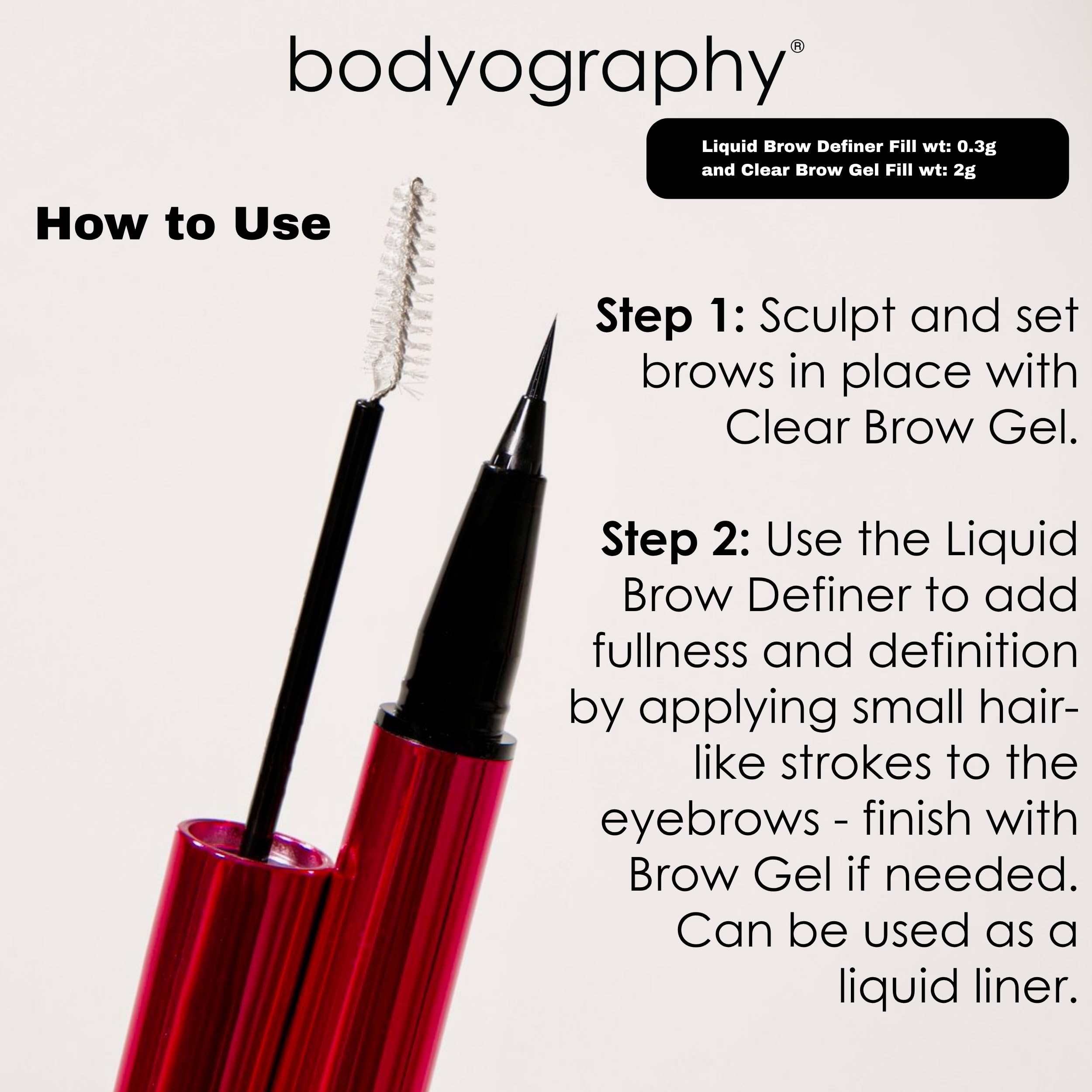 Blonde shade complements light brow tones for subtle definition.