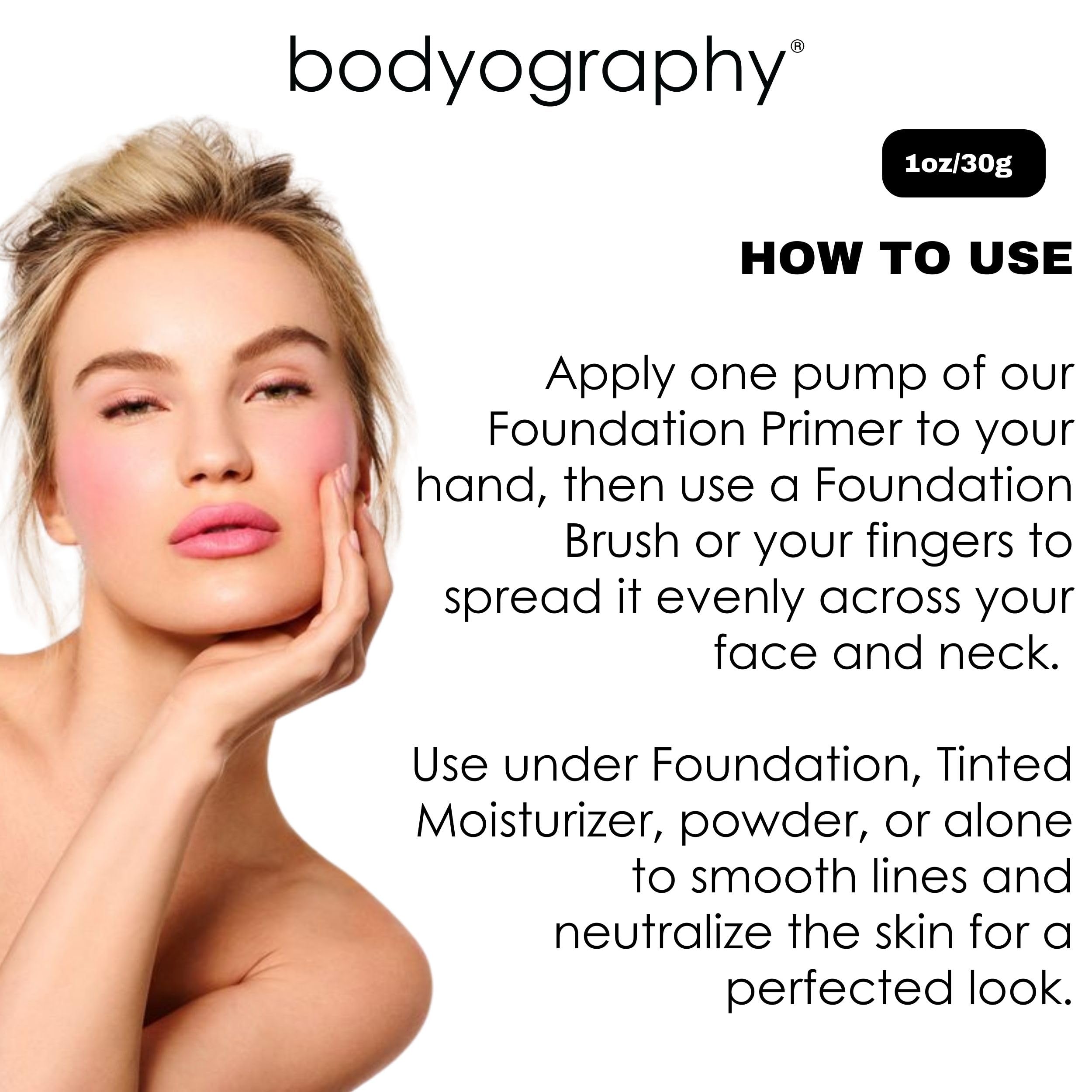 Bodyography Foundation Primer Green moisturizes with jojoba for a natural glow