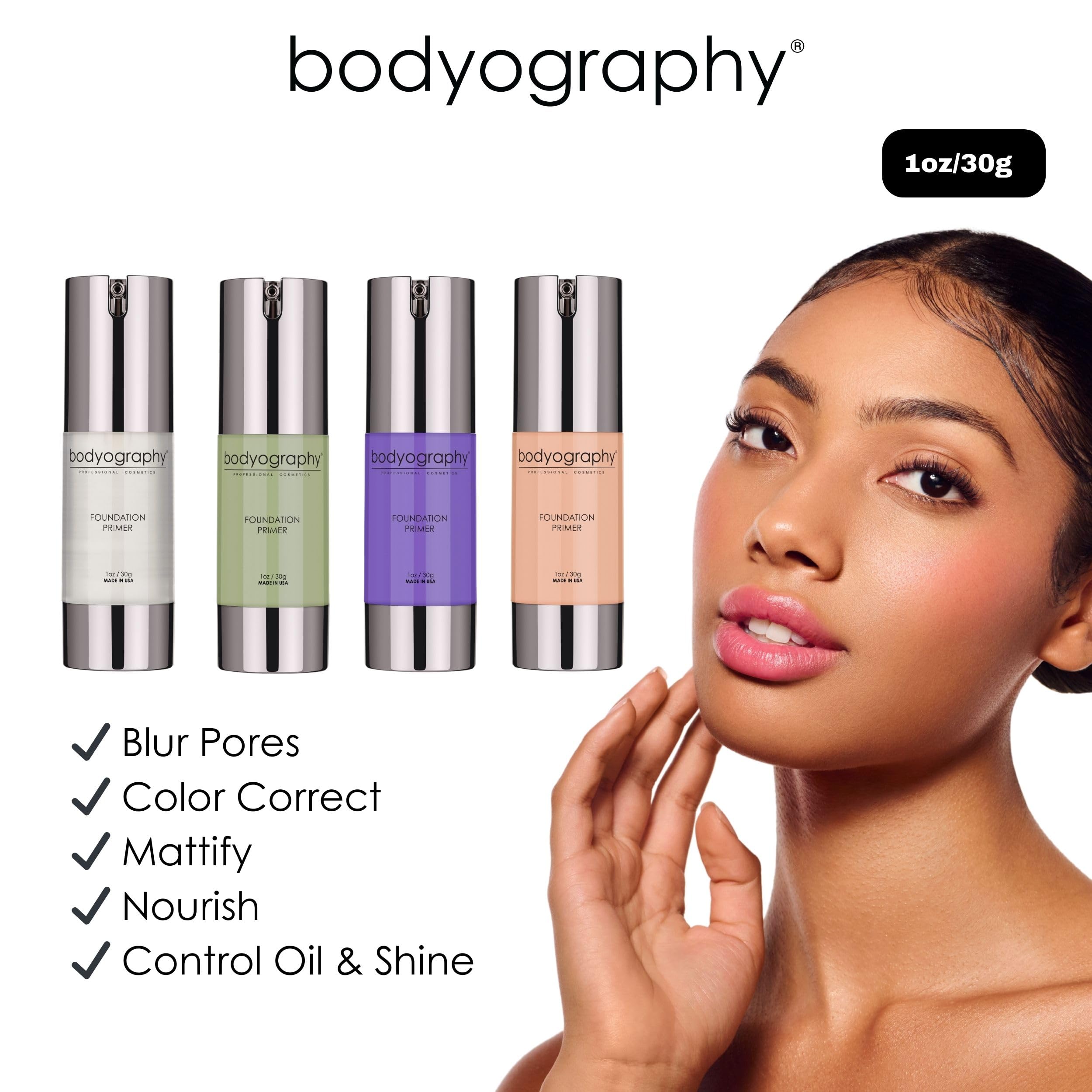 Bodyography Foundation Primer Green silicone-base provides a long-lasting, smooth base
