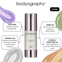 Bodyography Foundation Primer Green silky finish feels light on skin
