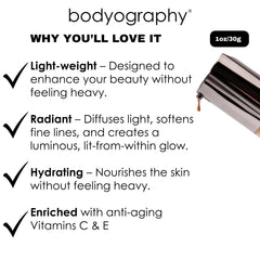 Bodyography Velvet Finish Foundation texture for smooth, even coverage.