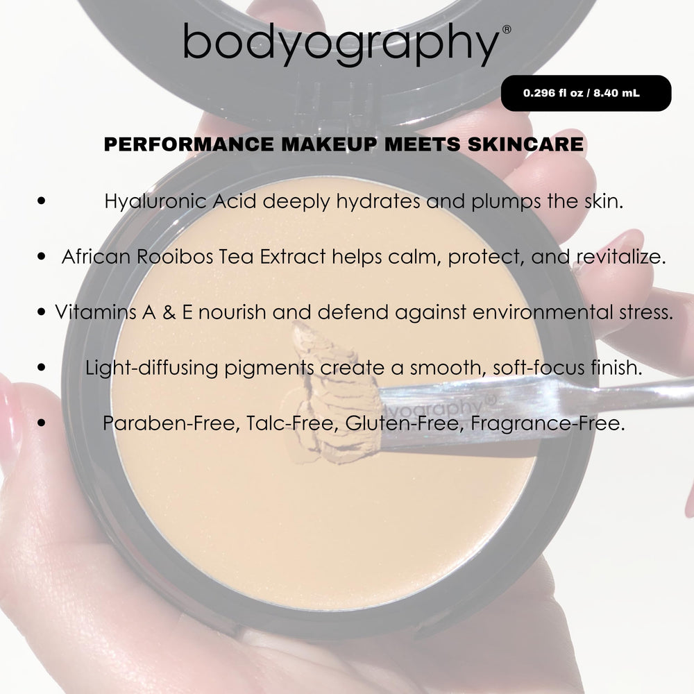 Bodyography Silk Cream Foundation 01 packaging cap and bottle.