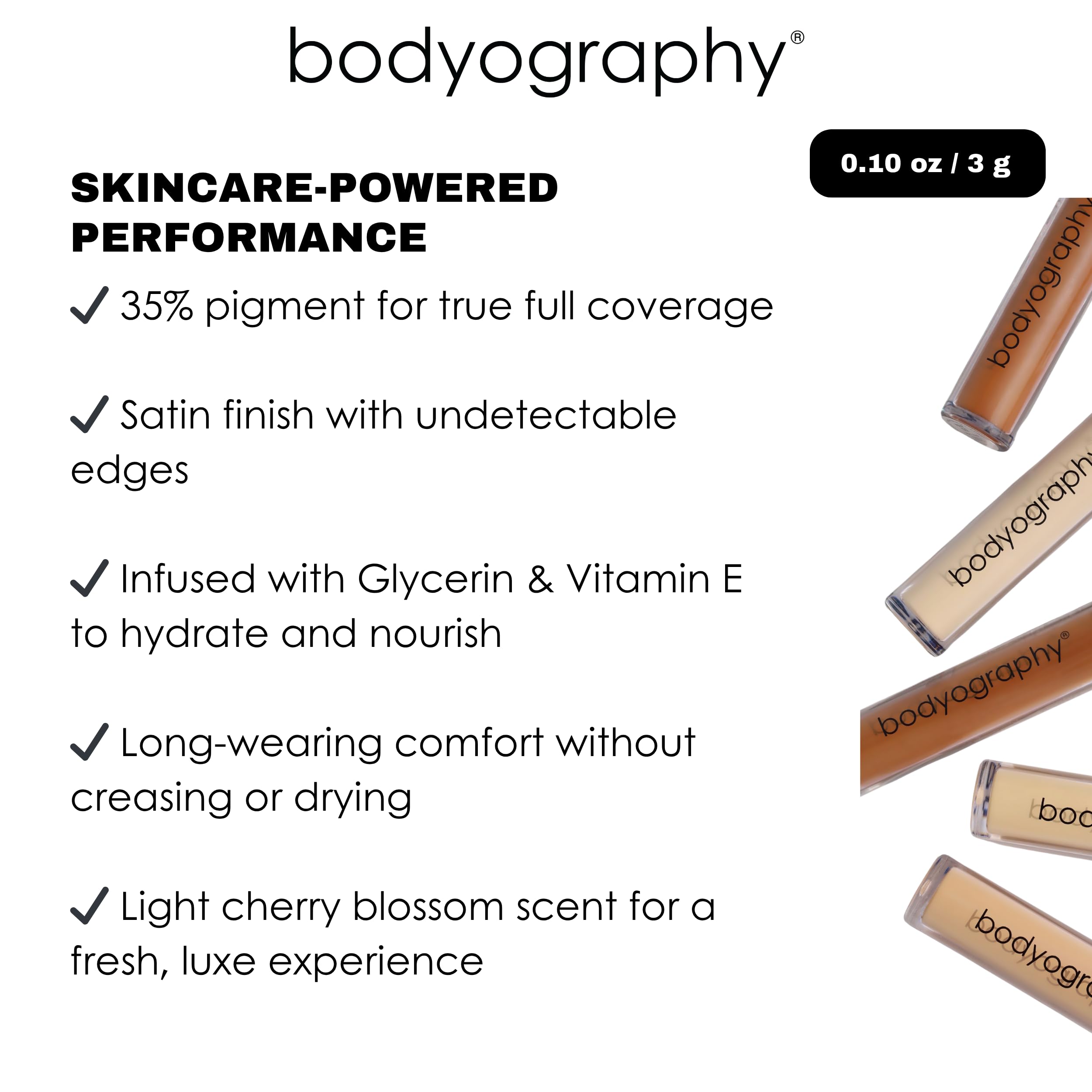 Bodyography Skin Slip concealer under-eye application with seamless blend