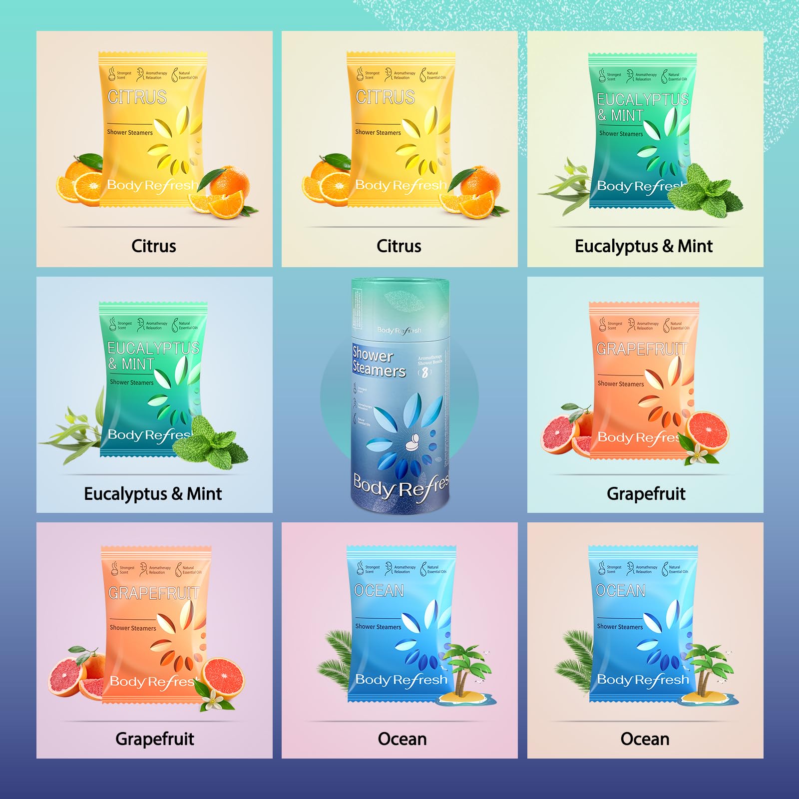 BodyRefresh grapefruit close-up offering zesty scent for energizing start