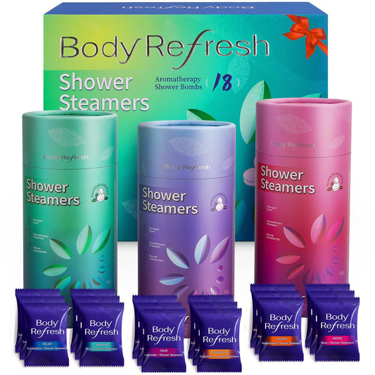 BodyRefresh six-scent gift box shower steamers for a spa-like shower experience