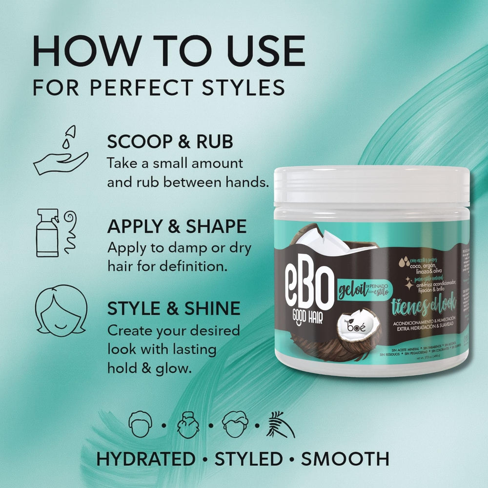 Boe Cosmetics Ebo GelOil enhances texture while adding nourishing shine.