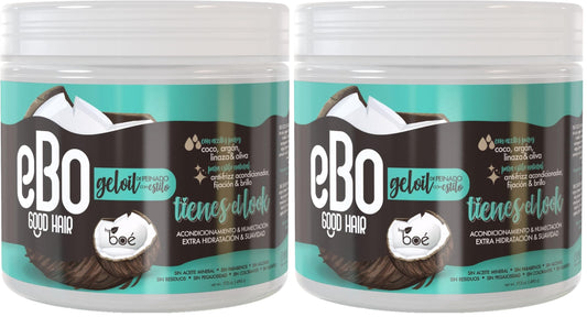 BOÉ COSMETICS EBO GEL OIL pack-2 styling image showing defined curls and frizz control