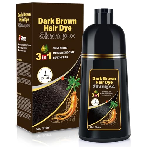 BOJICA hair dye shampoo bottle applying gray hair coverage in 15–20 minutes
