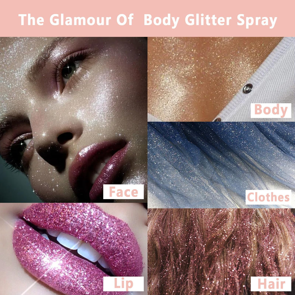Boko Clothes Glitter Spray adds sparkling finish to outfits.