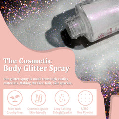 Boko iridescent glitter on shoulders adds subtle shimmer for party-ready style.