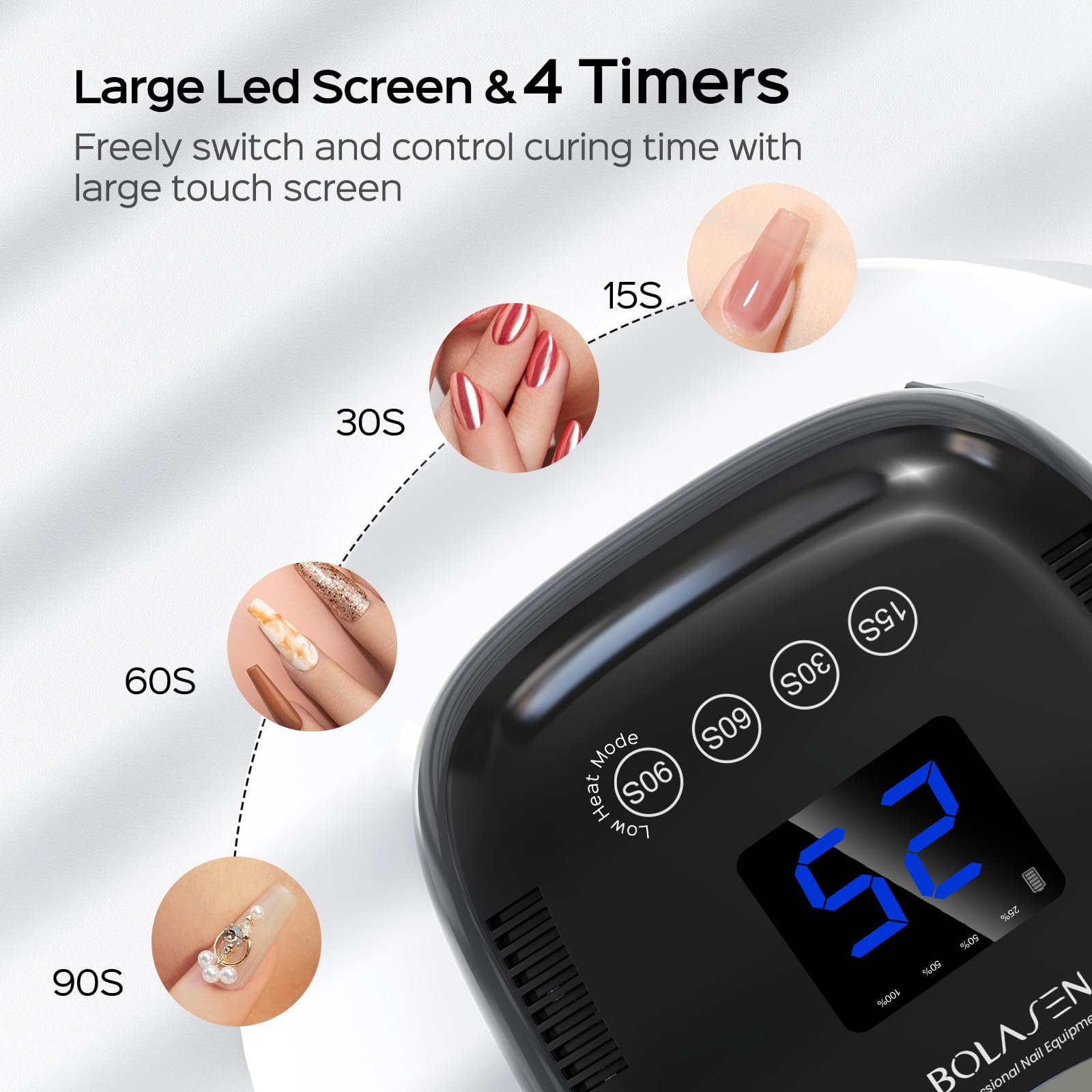 BOLASEN 15600mAh battery enables extended cordless operation on the go