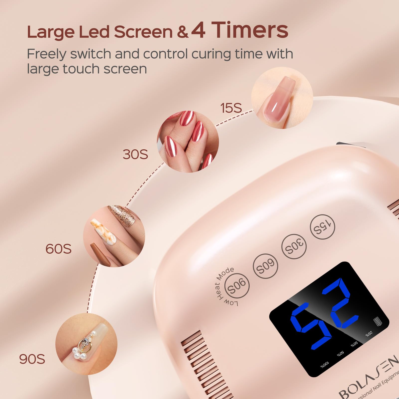 BOLASEN compact design fits home or salon use