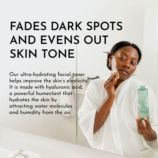 Bolden toner on a cotton pad showing gentle application