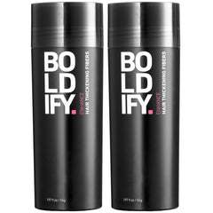 Boldify Hair Fibers bottle pour for quick, natural-looking crown fullness.