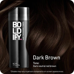 Boldify Hair Fibers crown coverage showcases natural-looking density on thinning areas.