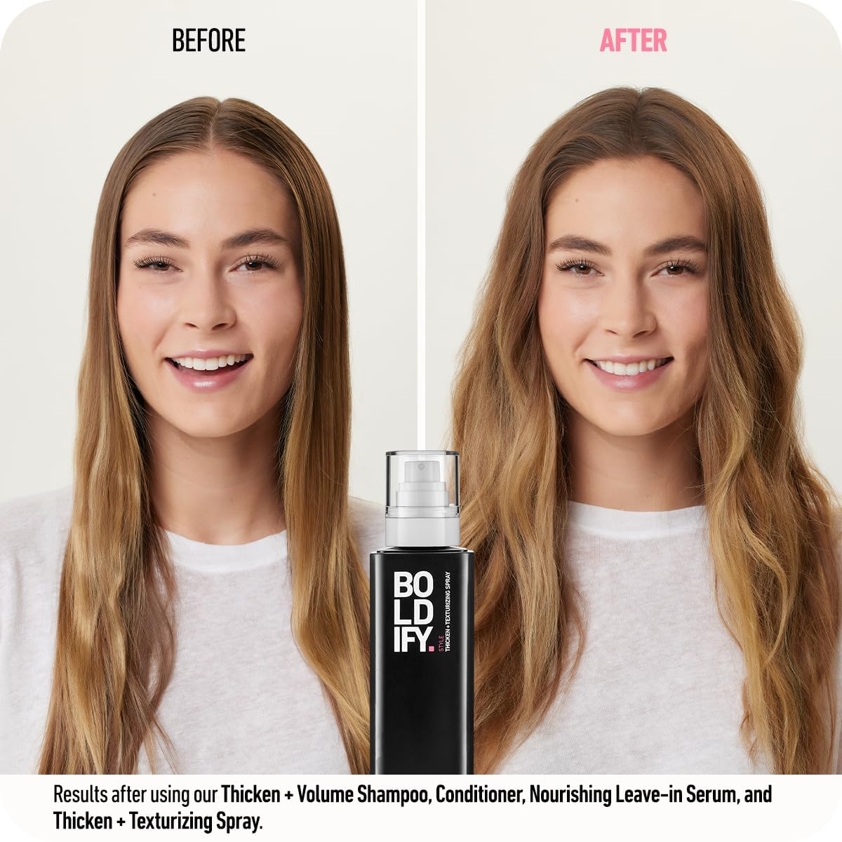 Boldify texture spray hair define helps natural, effortless style.