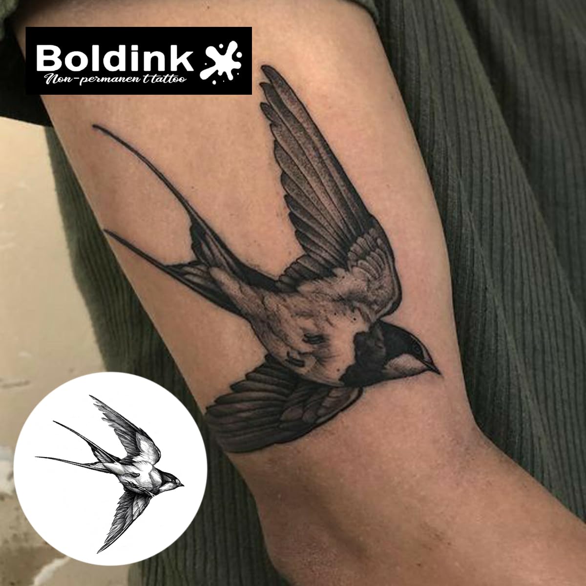 Boldink Bird 2 tattoo sheets showcase diverse designs for personal fashion.