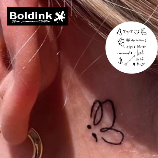 Boldink Butterfly 7 tattoo sheets show diverse patterns for easy styling.