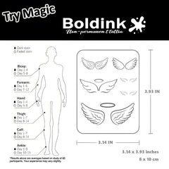 Boldink 30-second application design suits parties and fast setups