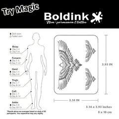 Boldink 30-second application demonstrates fast, mess-free wear.
