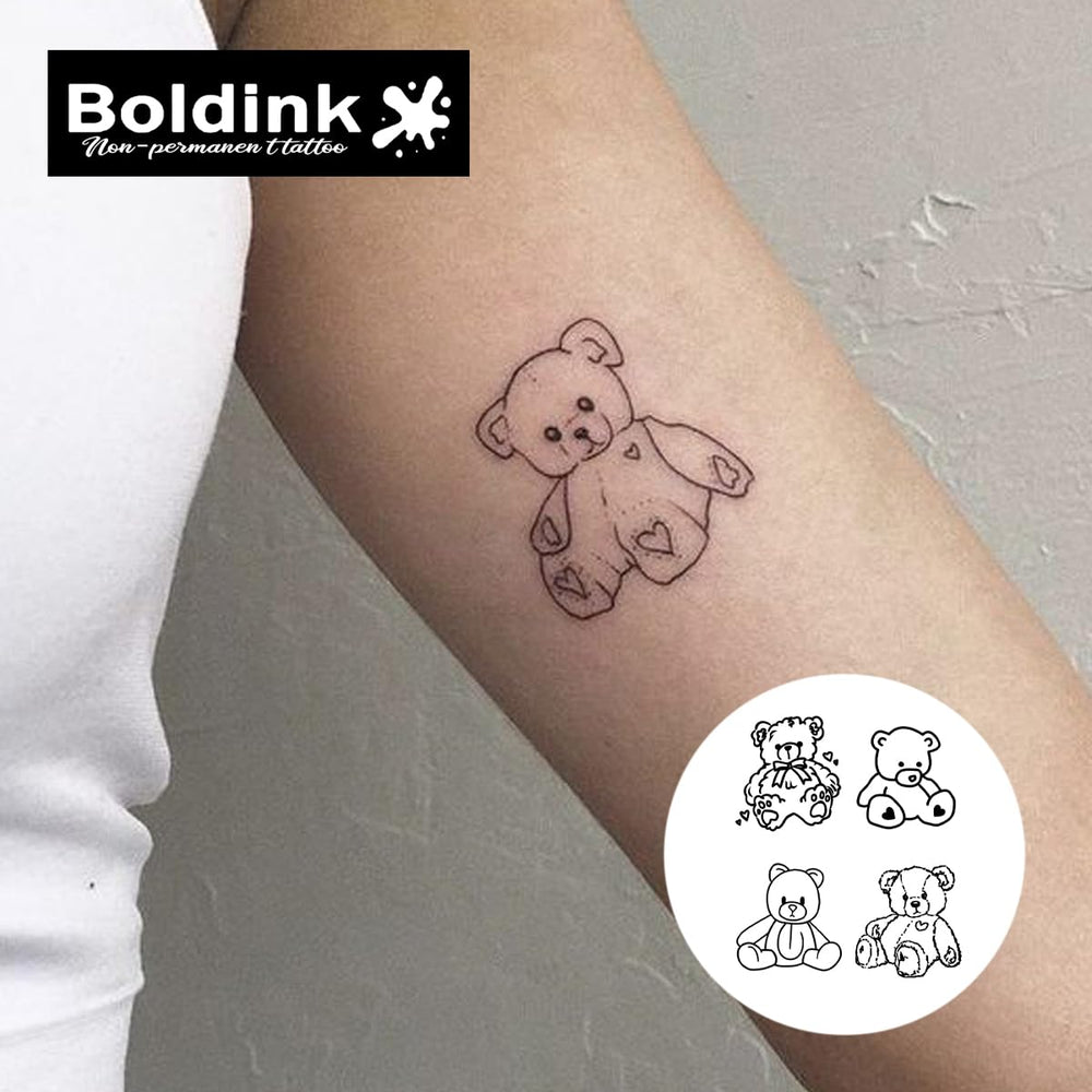 Boldink waterproof tattoo withstands water and active wear.