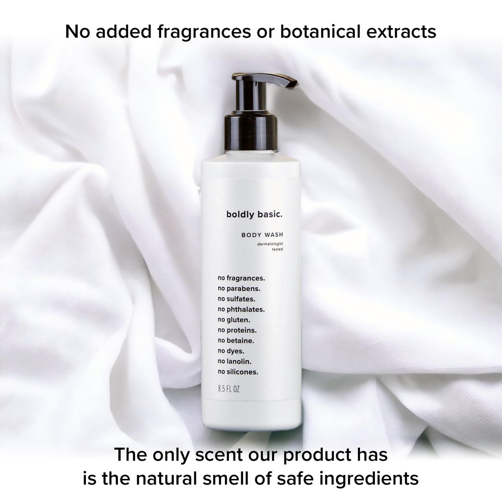 Boldly Basic Fragrance Free Body Wash made in the USA.