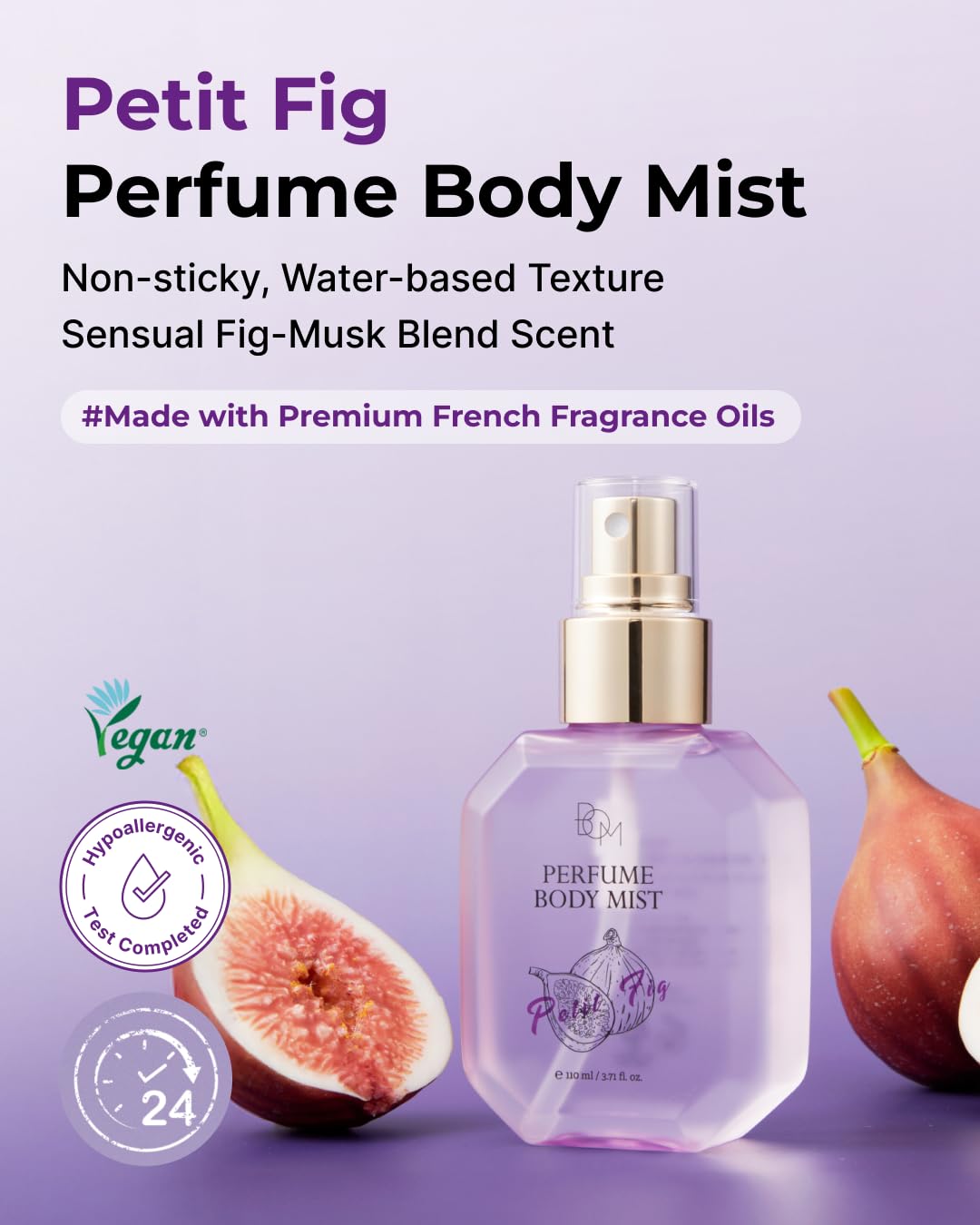 BOM Petit Fig 360-degree spray action illustrating even mist coverage