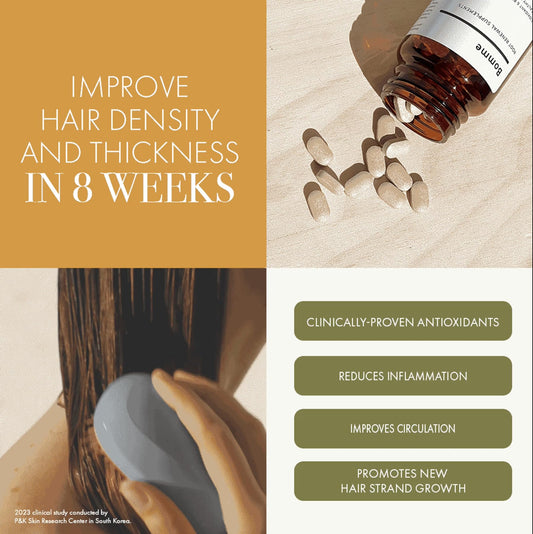 BLH-308 capsules show plant-based ingredients for fuller-looking hair