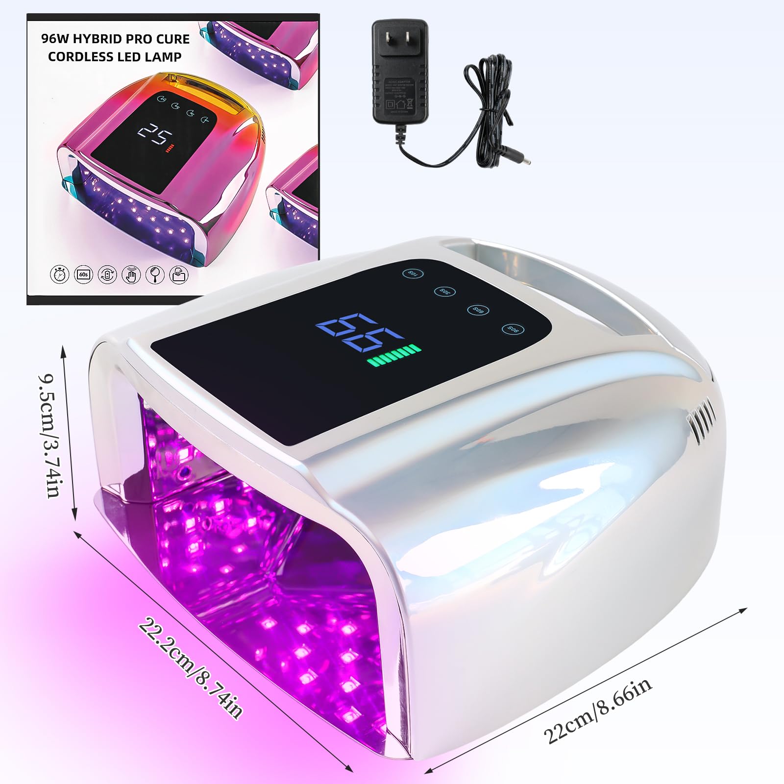 BOMOQING 15600mAh battery supports long cordless sessions