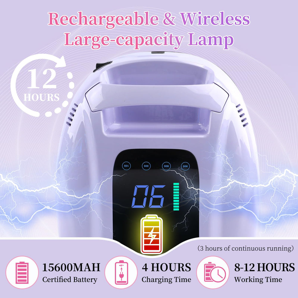 BOMOQING cordless design for easy mobility during nail sessions.